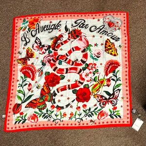 Gucci “L'Aveugle Par Amour” silk scarf